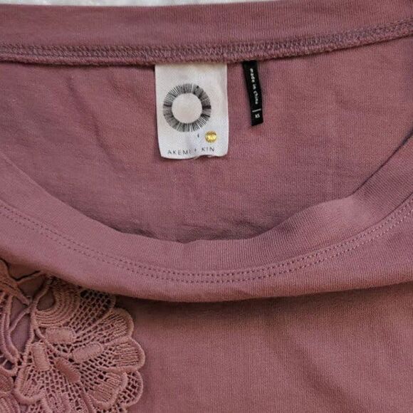 Anthropologie Akemi + Kin Fairy Lace Applique Tunic Floral Embroidery Lagenlook - Picture 9 of 9